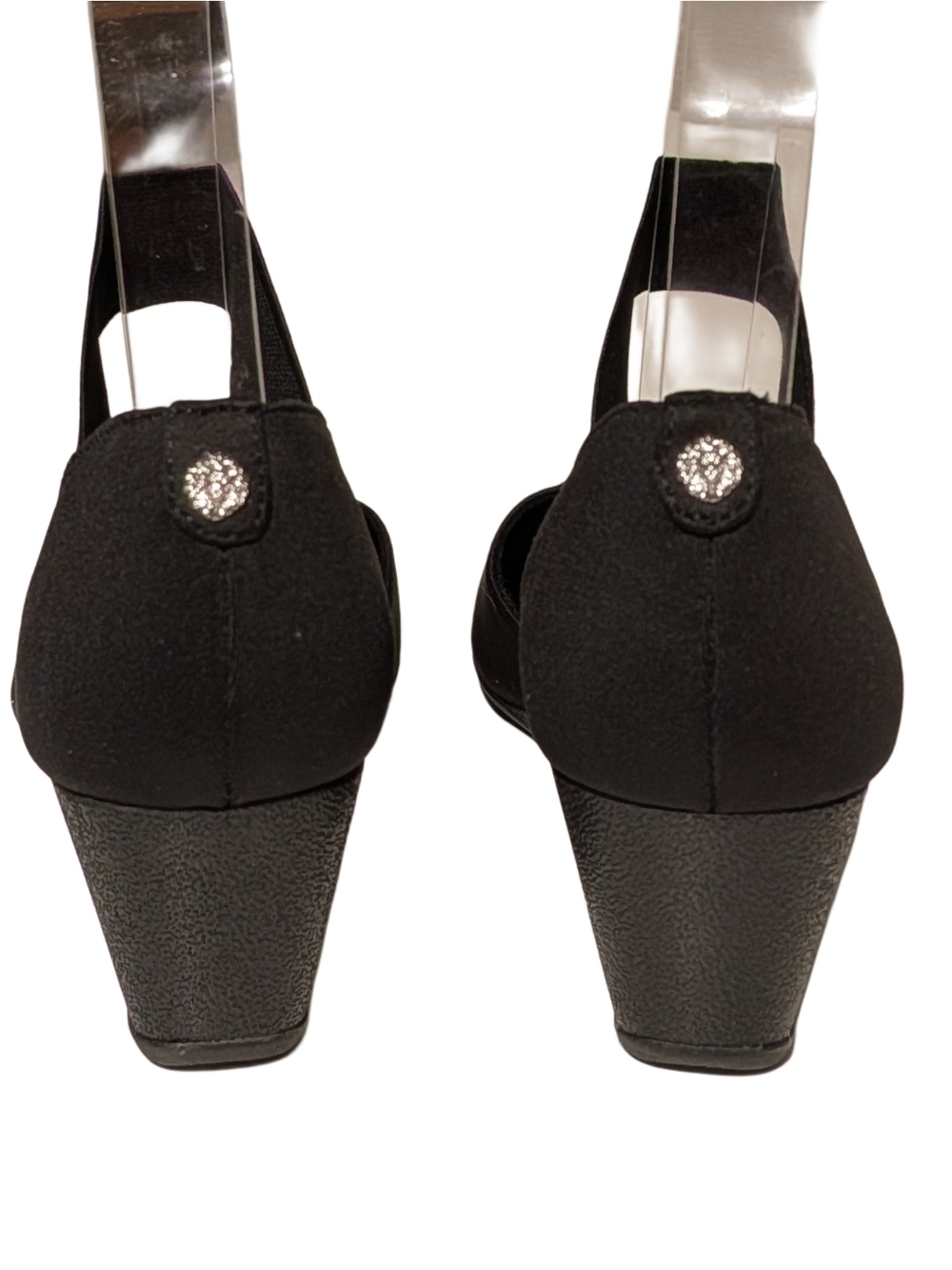 Anne Klein iFlex Black Slingback Wedge Heels Womens Size 6.5 M Comfort Shoes - Picture 4 of 10